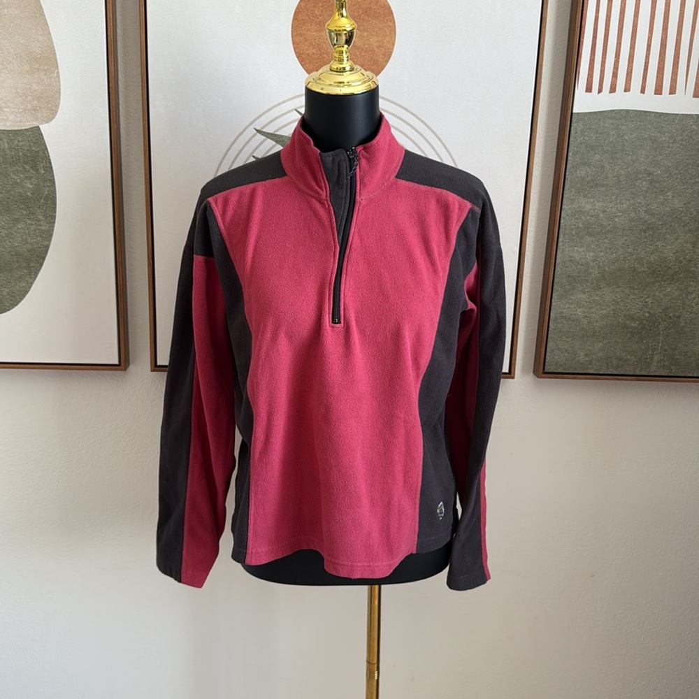 Mountain Hardwear Polartec Red and Black Quarter Zip Jacket